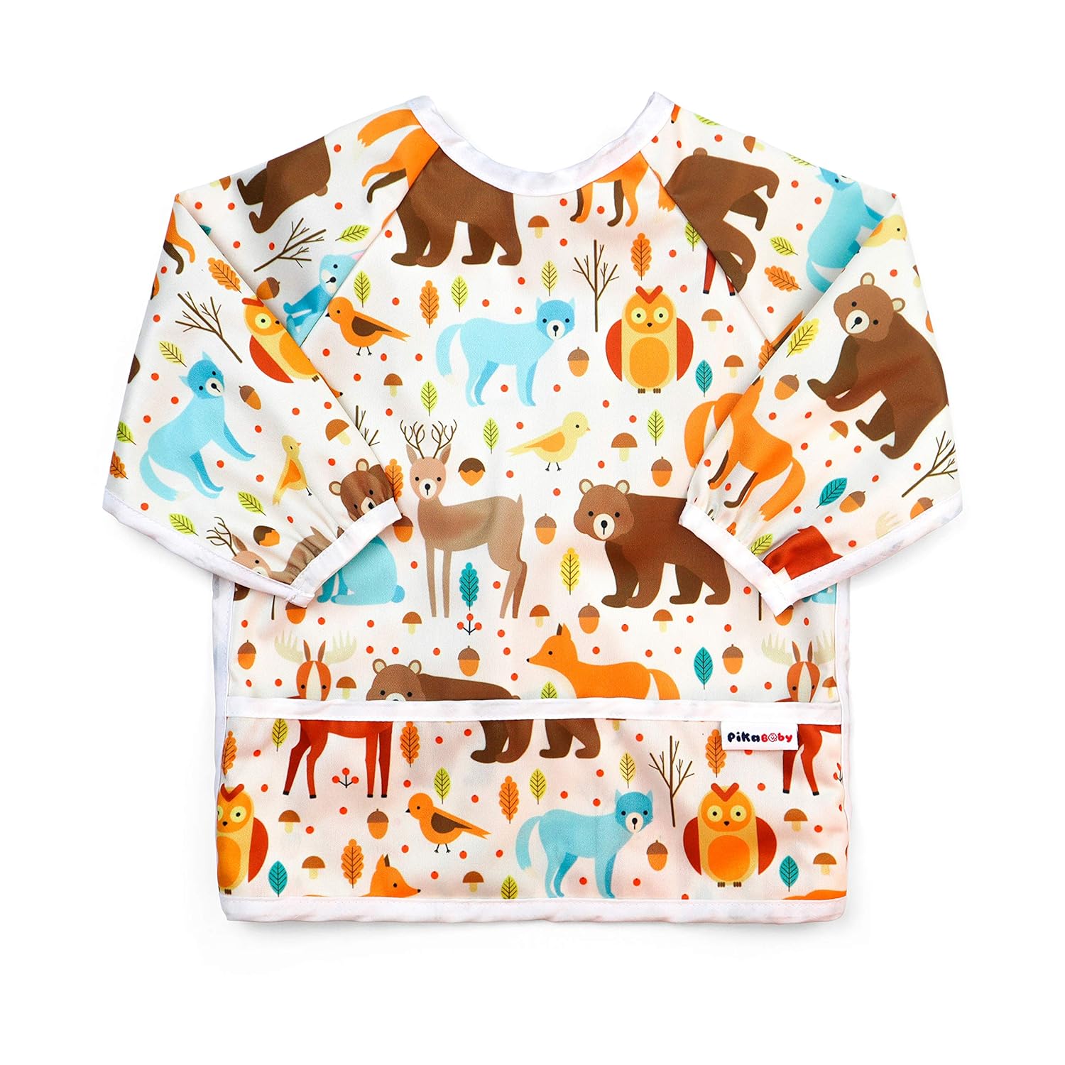 Pikababy Long Sleeved Bib Waterproof Bibs with Pocket 6