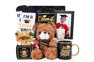 Kederwa 2024 Gradaution Gifts for Her Him, College High School Graduation Gifts with Graduation Coffee Mug, Gradaution Cards Scented Candle and Graduation Bear and Photo Frame