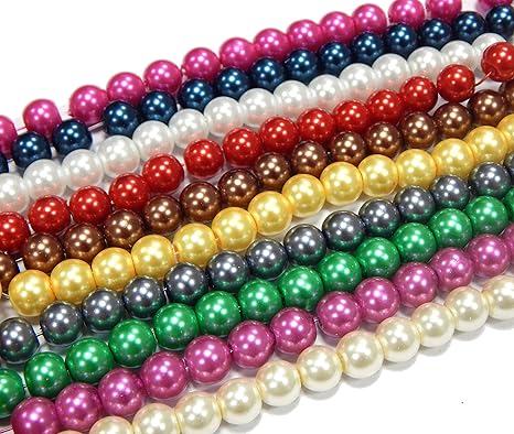 300 Perlen Glas Wachsperlen Rund 6mm 10 Farben 10 Strange Glaswachsperlen Mix Beads Schmuckperlen Zum Fadeln D58 Amazon De Kuche Haushalt