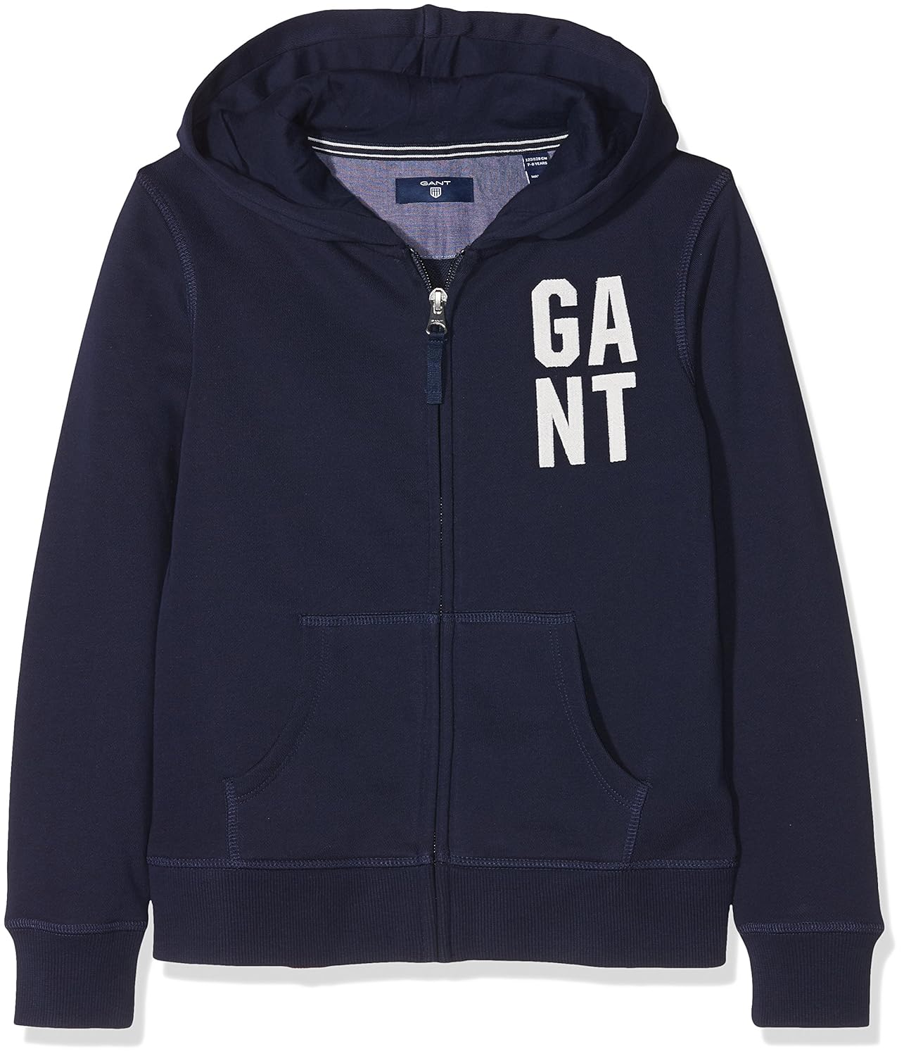 gant logo full zip hoodie