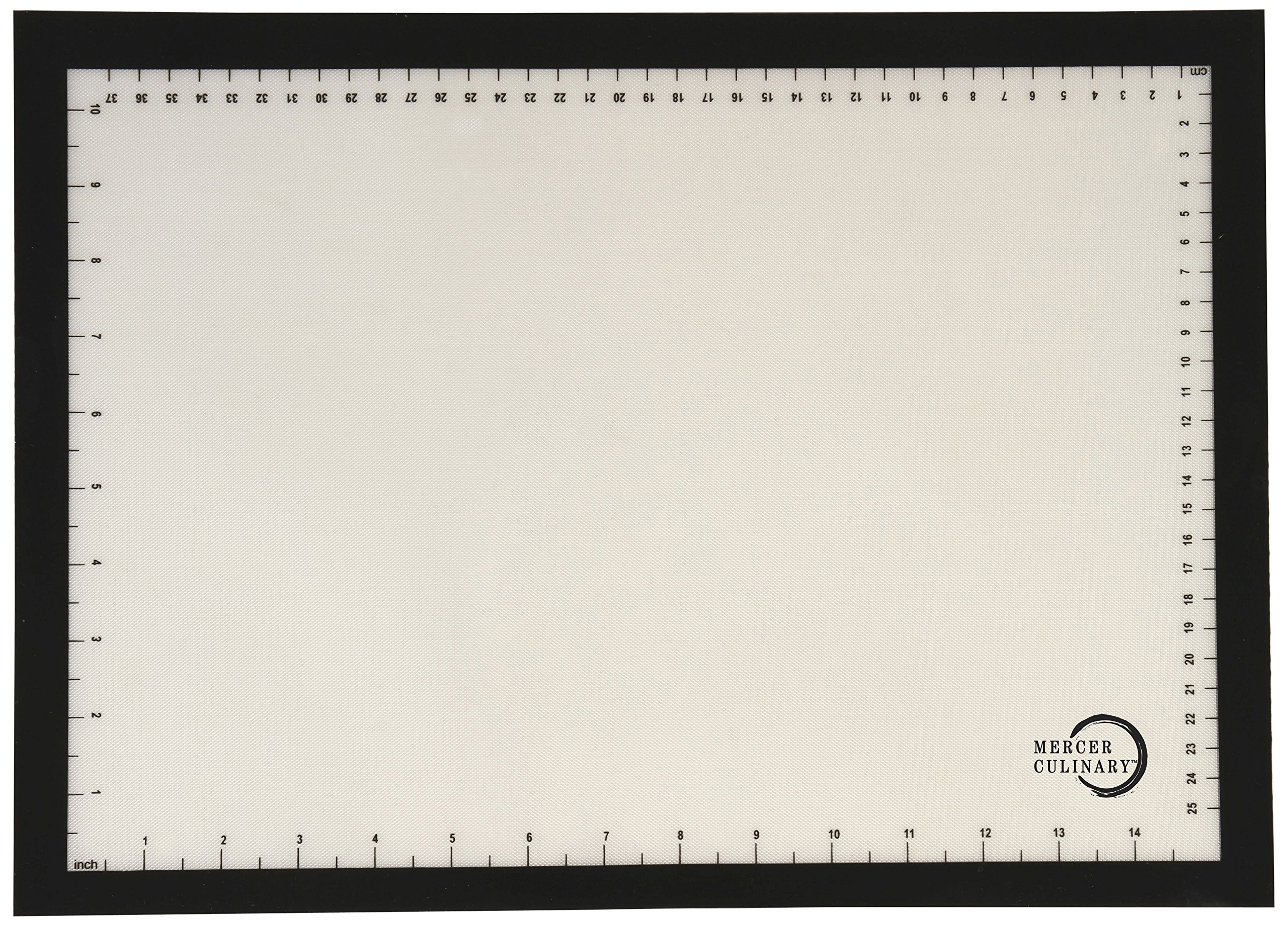 Mercer Culinary Silicone Bake Mat with Black Border, Half Size, 11 7/8-Inch by 16 1/2-Inch