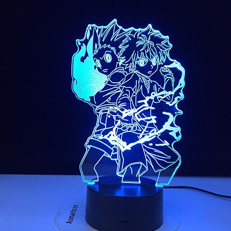 kata anime led light gon and killua lamp 3d night light hunter x hunter nightlight for kid bedroom decor lighting child gift hxh bedside christmas