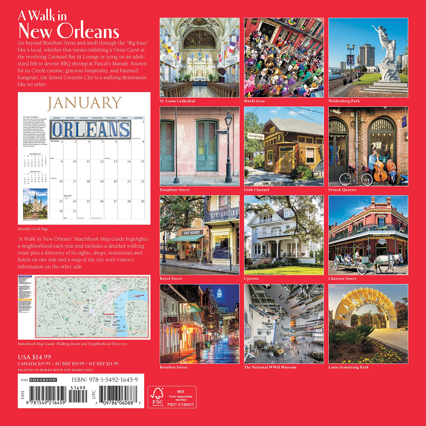A Walk In New Orleans 2022 Wall Calendar: Willow Creek Press: 9781549216459: Amazon.com: Books
