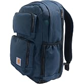 Carhartt Utility 28L Dual-Compartment Backpack Navy | Durable Pack with 16" Laptop Sleeve and Duravax Abrasion Resistant Base