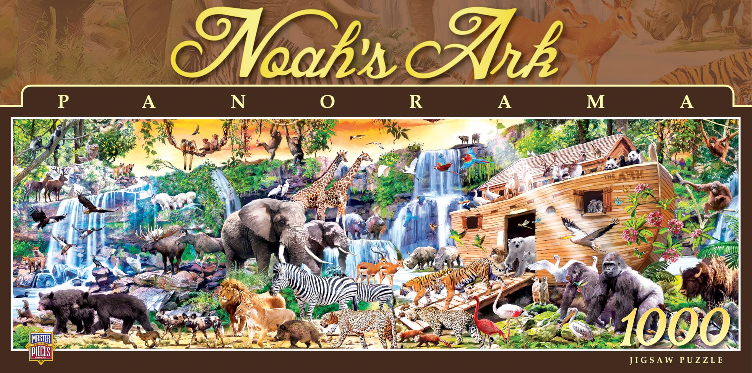 1000 Piece Jigsaw Puzzle - Noah's Ark [1000 Pano] by Masterpieces - 13"X 39"