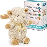 Cloud b Travel Soothing Sound Machine | Cuddly Stuffed Animal | 4 White Noise | Auto-Shutoff | Travel Sleep Sheep on the Go