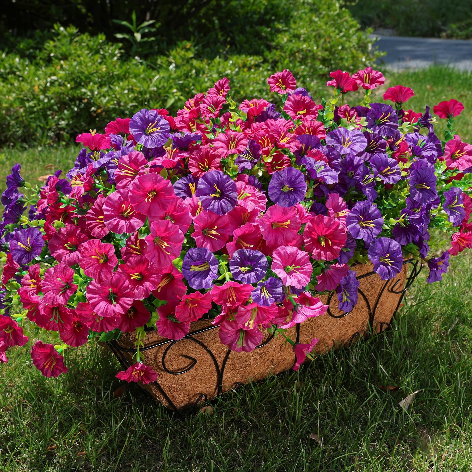 HyeFlora Artificial Flowers for Outdoors Fake Plants Outside Decoration ...