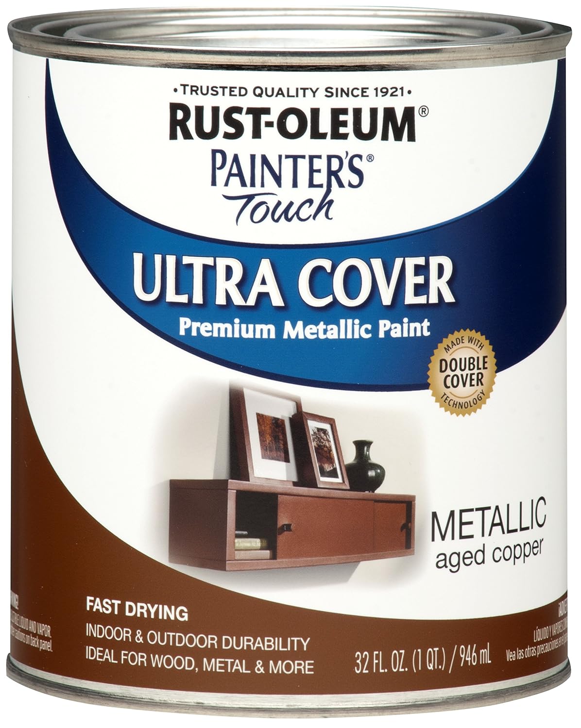 Rust-Oleum 258203 Painters Touch Quart Oil Based, Metallic Aged ...