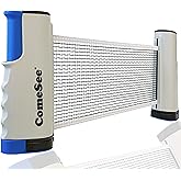 Comesee Retractable Ping Pong Net for Any Table, Table Tennis Nets and Posts Equipment for Replacement