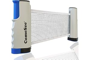 Comesee Retractable Ping Pong Net for Any Table, Table Tennis Nets and Posts Equipment for Replacement