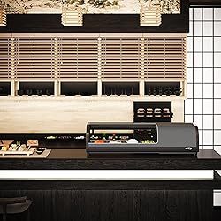 KoolMore KM-SR46-BK Glass Sushi Display Case