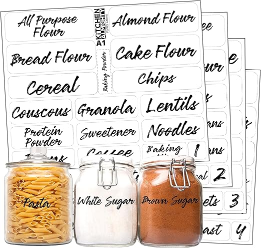 Amazon Com Kitchen Pantry Food Organization Clear Labels 85