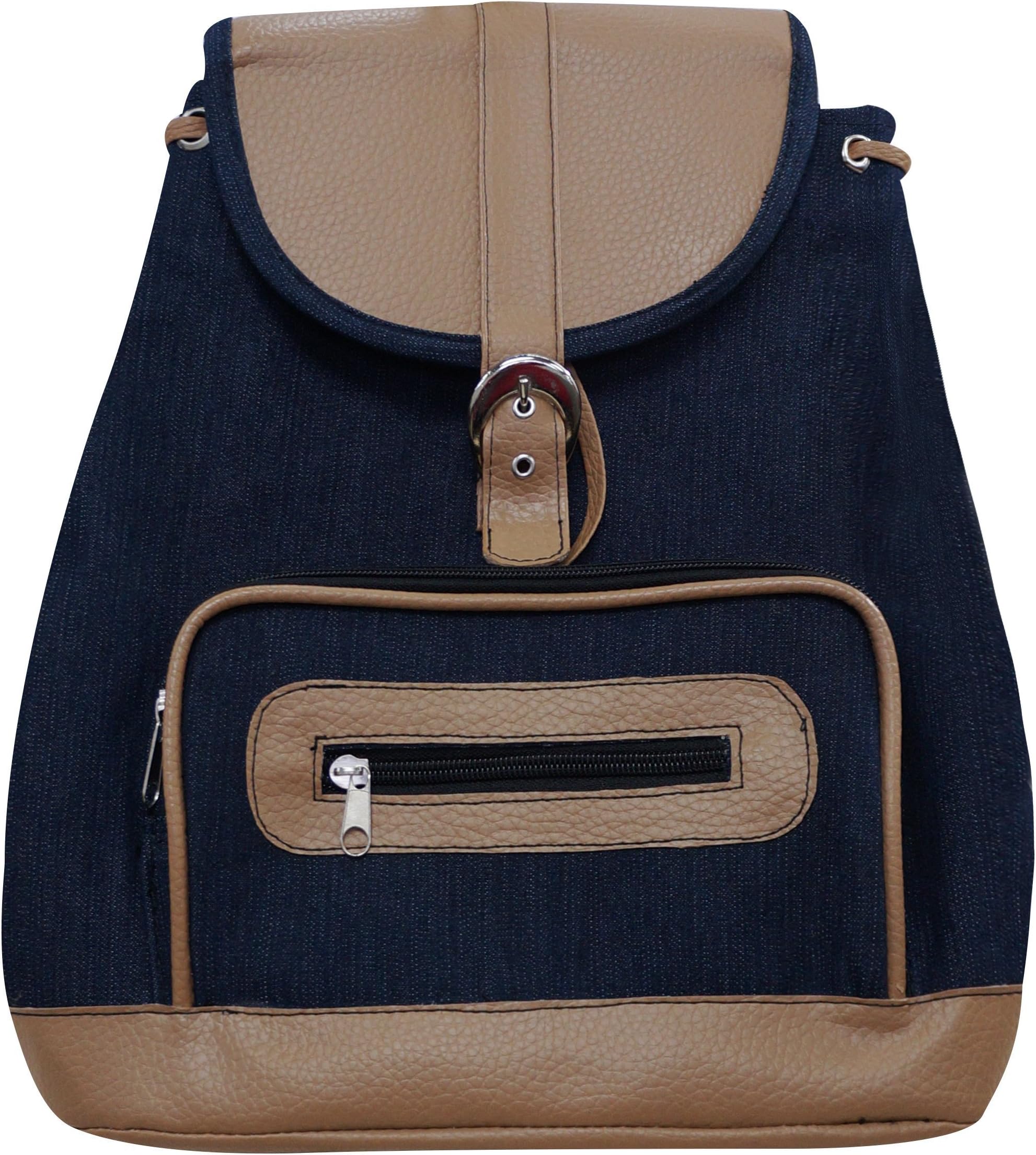 Artificial Leather Bag for girls, bag for women, school bag, support bag, color camel, backpack for women, resistances bag women, fabric jeans