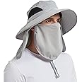 EINSKEY Unisex Sun Hat with Neck Flap, UPF 50+ Waterproof Packable Wide Brim Hat for Fishing Hiking Gardening Camping Safari