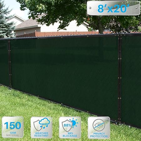 Amazon Com Patio Paradise 8 X 20 Dark Green Fence Privacy