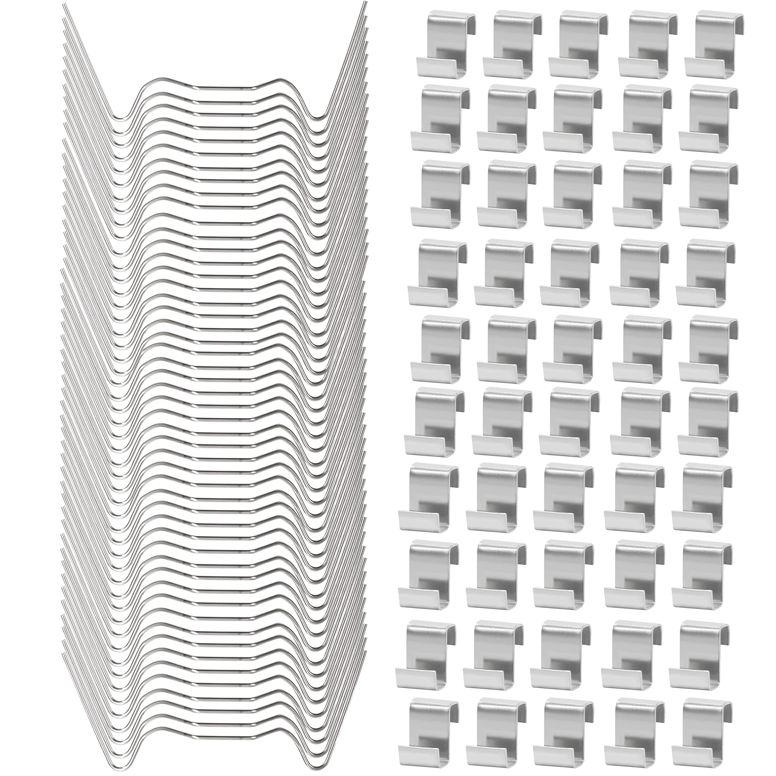 100Pcs Greenhouse Clips for Glass Stainless Steel Greenhouse W Clips Z Clips Greenhouse Window Clips Glass Pane Fixings Clips for Greenhouse Glass Replacement Accessorie