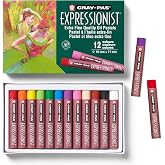 SAKURA Cray-Pas Expressionist Oil Pastel Set, 12 Assorted Colors | Original Oil Pastels for Artists, Creamy Texture for Blending, Layering &amp; Scratching, Non-Toxic, Japanese Quality