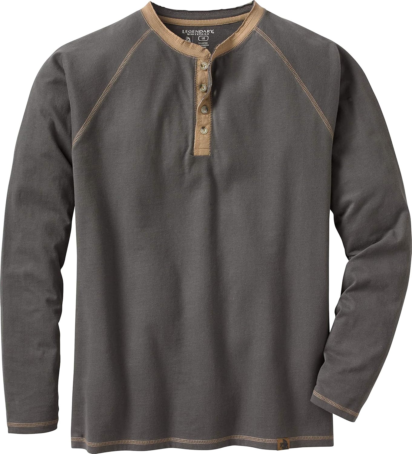 Legendary Whitetails Men's Recluse Henley Long Sleeve Shirt: Clothing