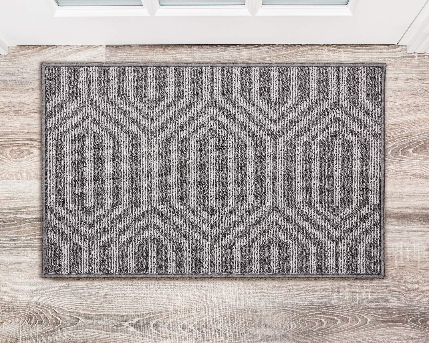 defway Entrance Indoor Door Mat - Non Slip Dirt Traper Doormats Inside for Entrance, Machine Washable Door Mat Indoors, Large Size Thin Inside Door Mat, 80 * 50cm GY02-3