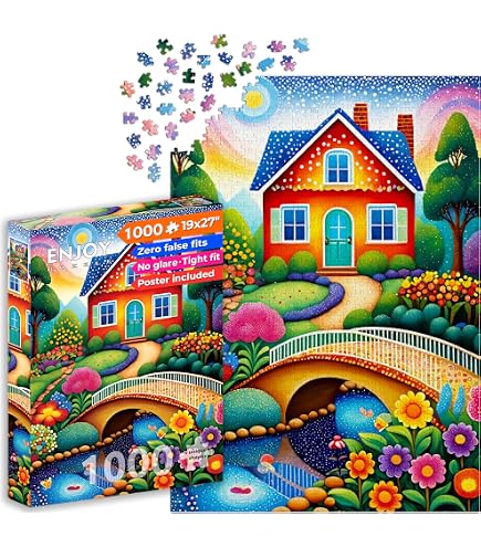 Amazon.com: 1000 Piece Jigsaw Puzzle for Adults - Cottage Garden