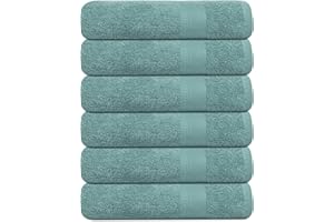 TEXCRAFT Bath Towel 24x48 Duck Egg Bath Towel Set, Cotton Terry Towels for Bathroom, Quick Dry, Lightweight, Highly Absorbent, Soft Feel for Shower, Pool, Spa, Gym, Hand towel for Daily Use