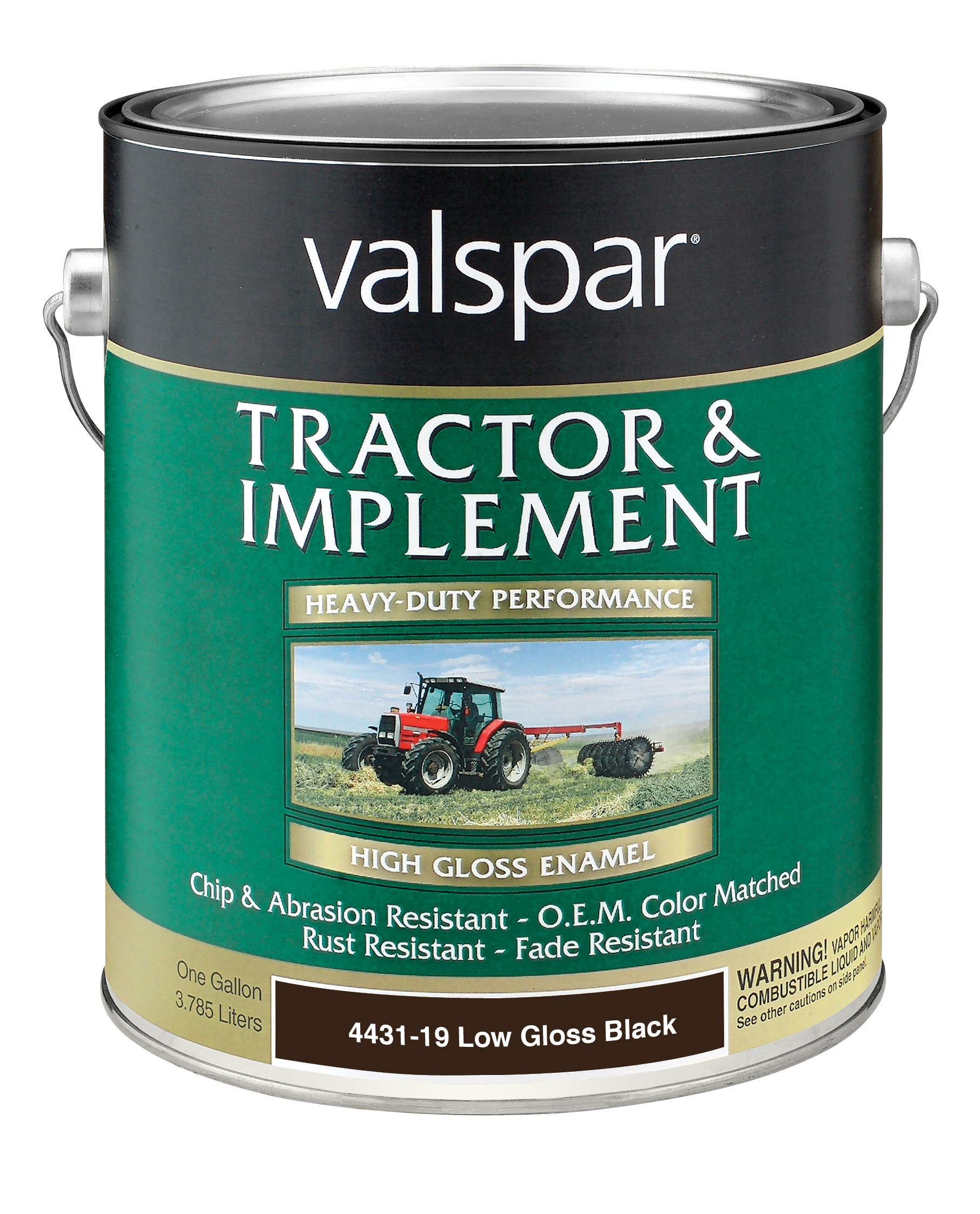 Galleon Valspar (4431192PK) Low Gloss Black Tractor And Implement
