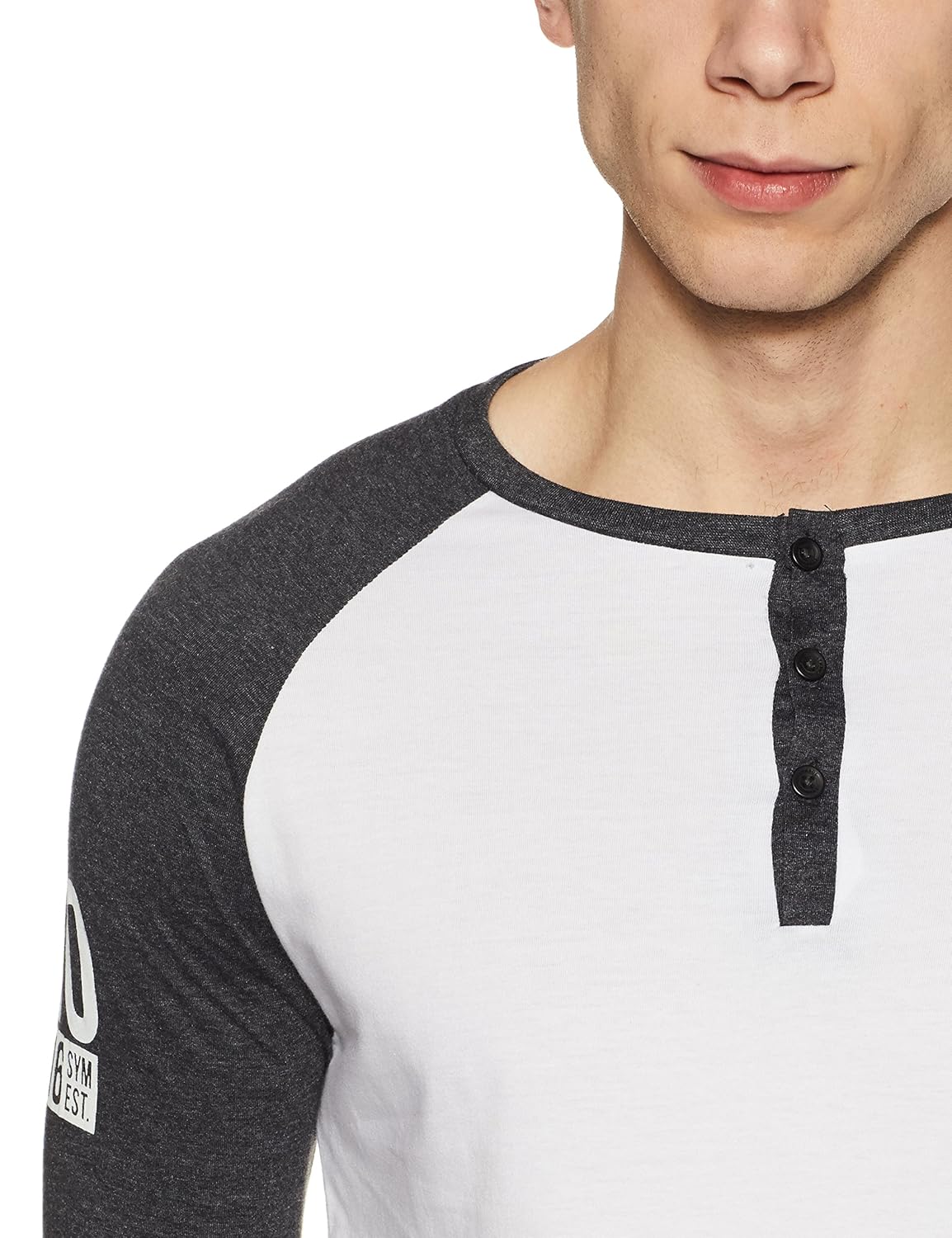 symbol amazon brand men's full sleeve henley t-shirt