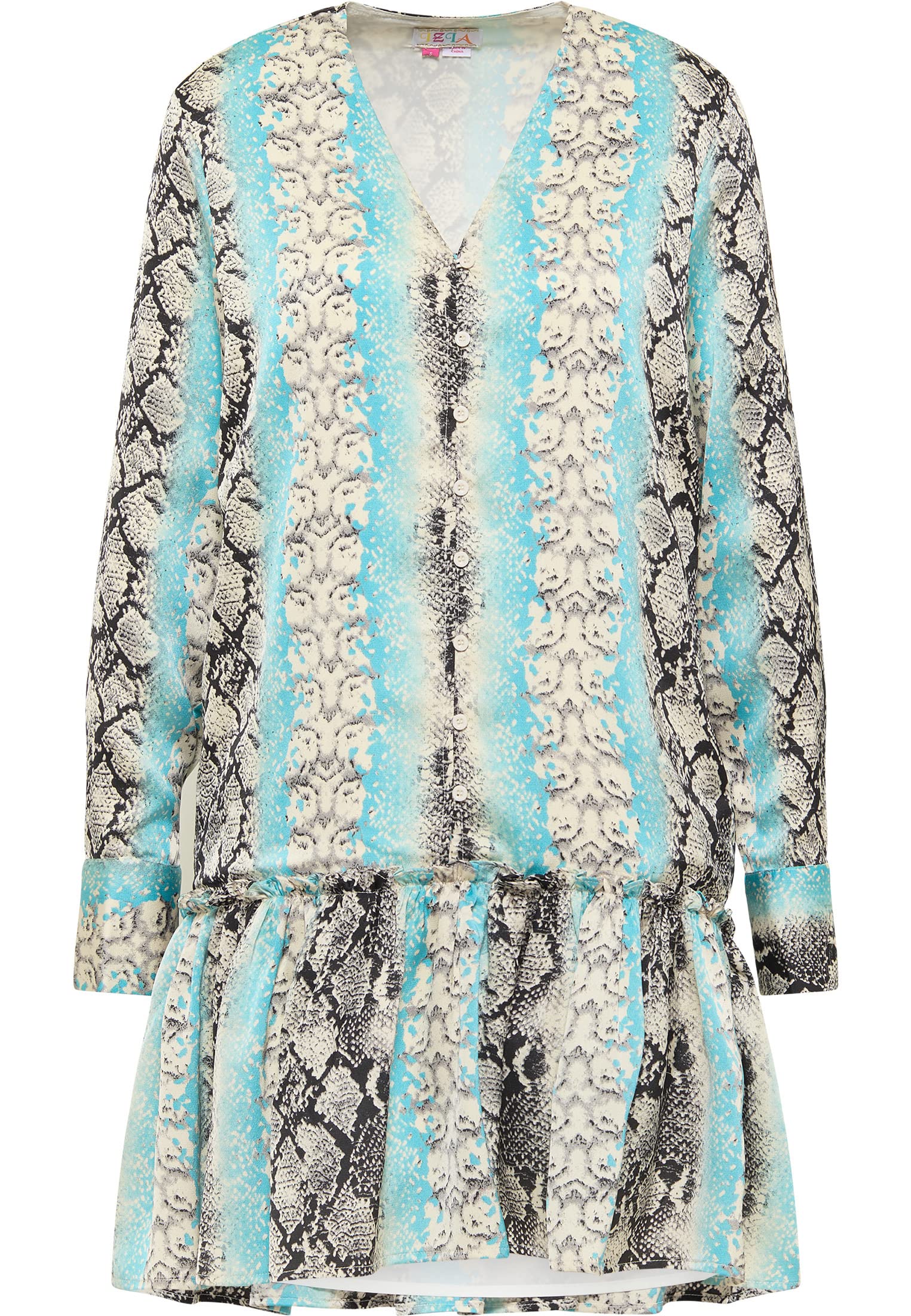 isha Women's Reptile Print Dress, L