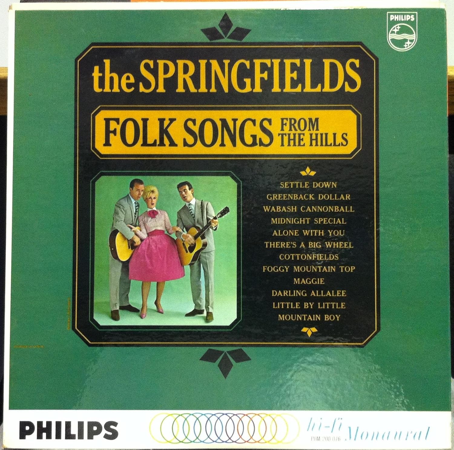 The Springfields THE SPRINGFIELDS FOLK SONGS FROM THE HILLS vinyl