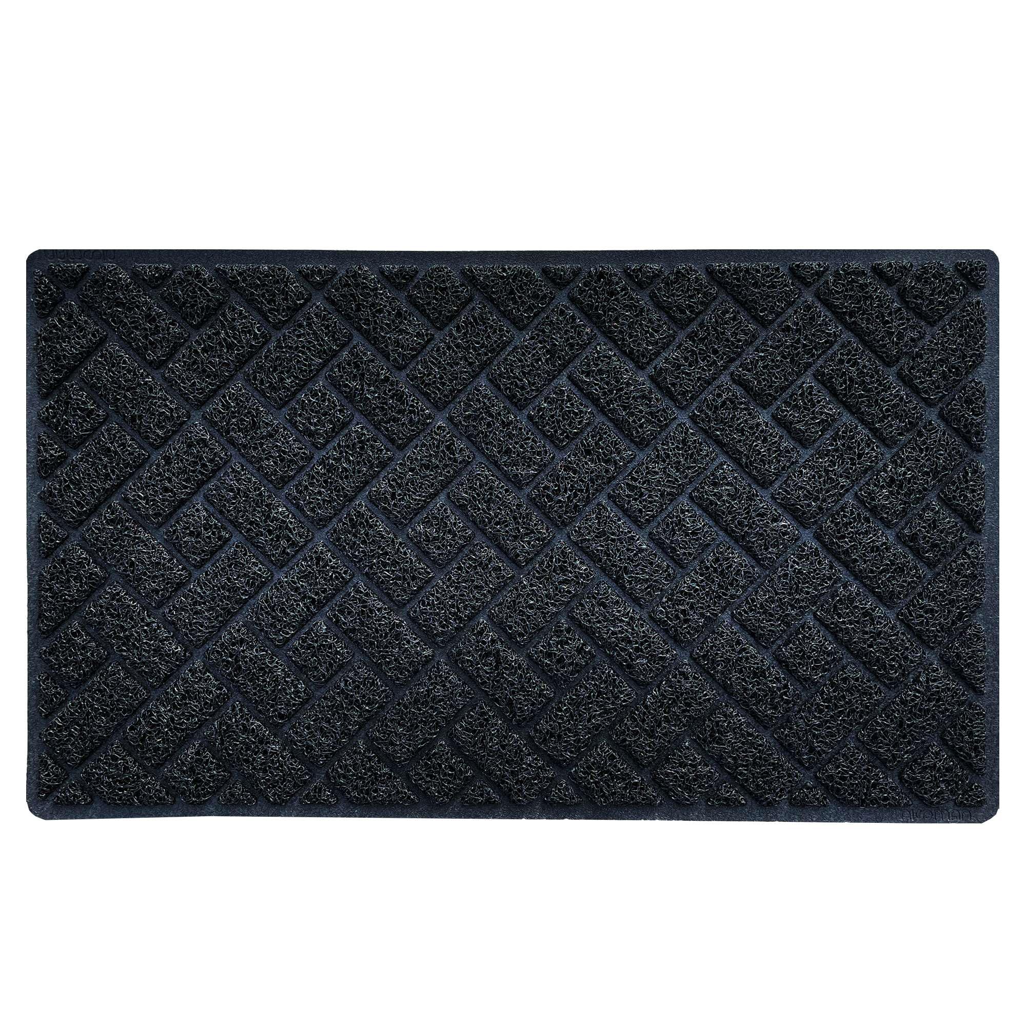 Nicoman Diamond Quilted Shape Doormat｜Open Construction Drainage Mat｜For Outdoor Use ONLY (75x44cm, BLACK, Use Outdoor ONLY)