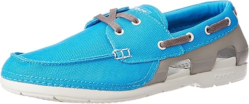 crocs lace up boat shoe
