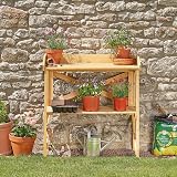 Garden Gear Wooden Potting Bench, 2-Tier Workstation L80xW40xH84.5cm view 4