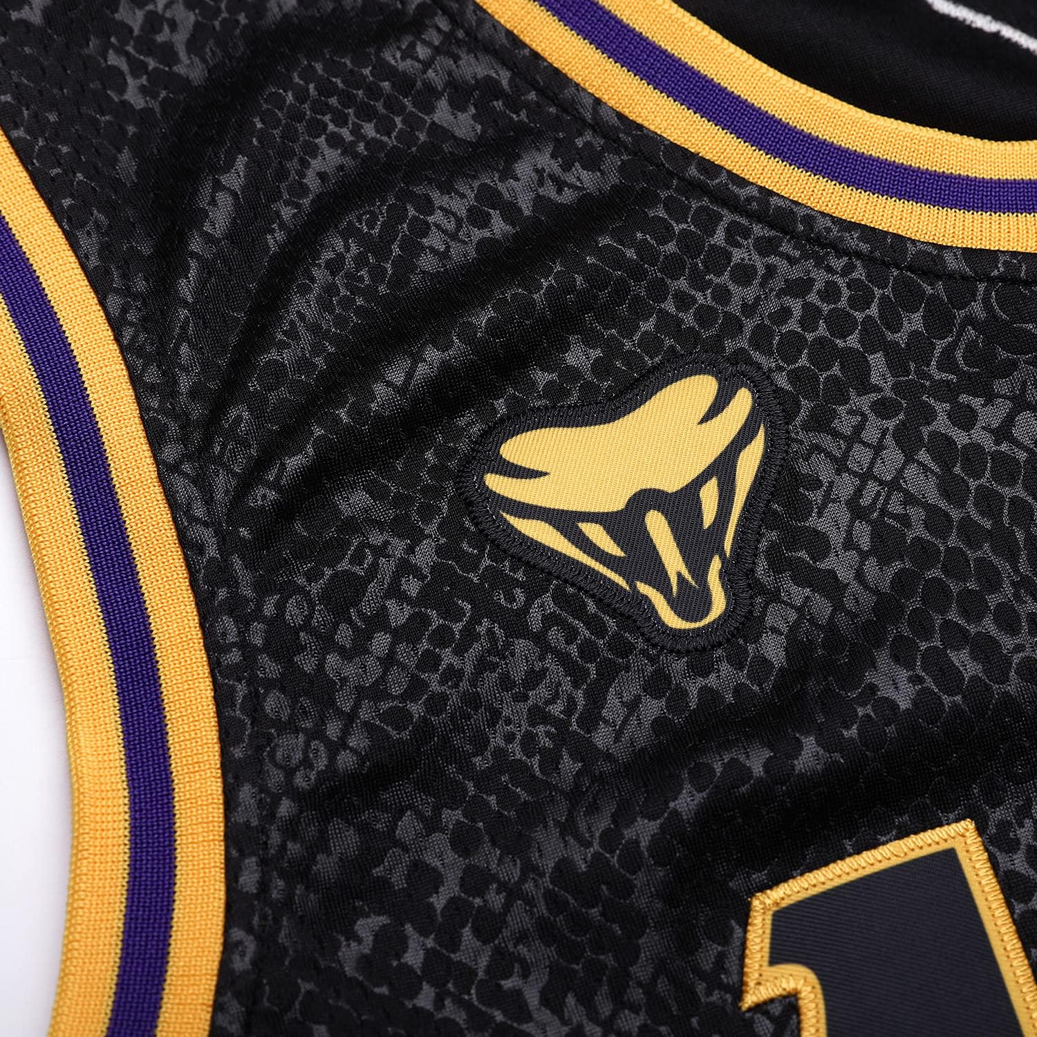 URUHR Mens 24 Bryant Basketball Jeresy Black Snakeskin Fans Jersey Stitched 90S Hip Hop Fashion Basketball Jersey S-3XL: Clothing