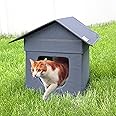 Kitty City Outdoor Stackable Cat House, Cat Cube, Water Resistant Condo, Outdoor Heated Cat House