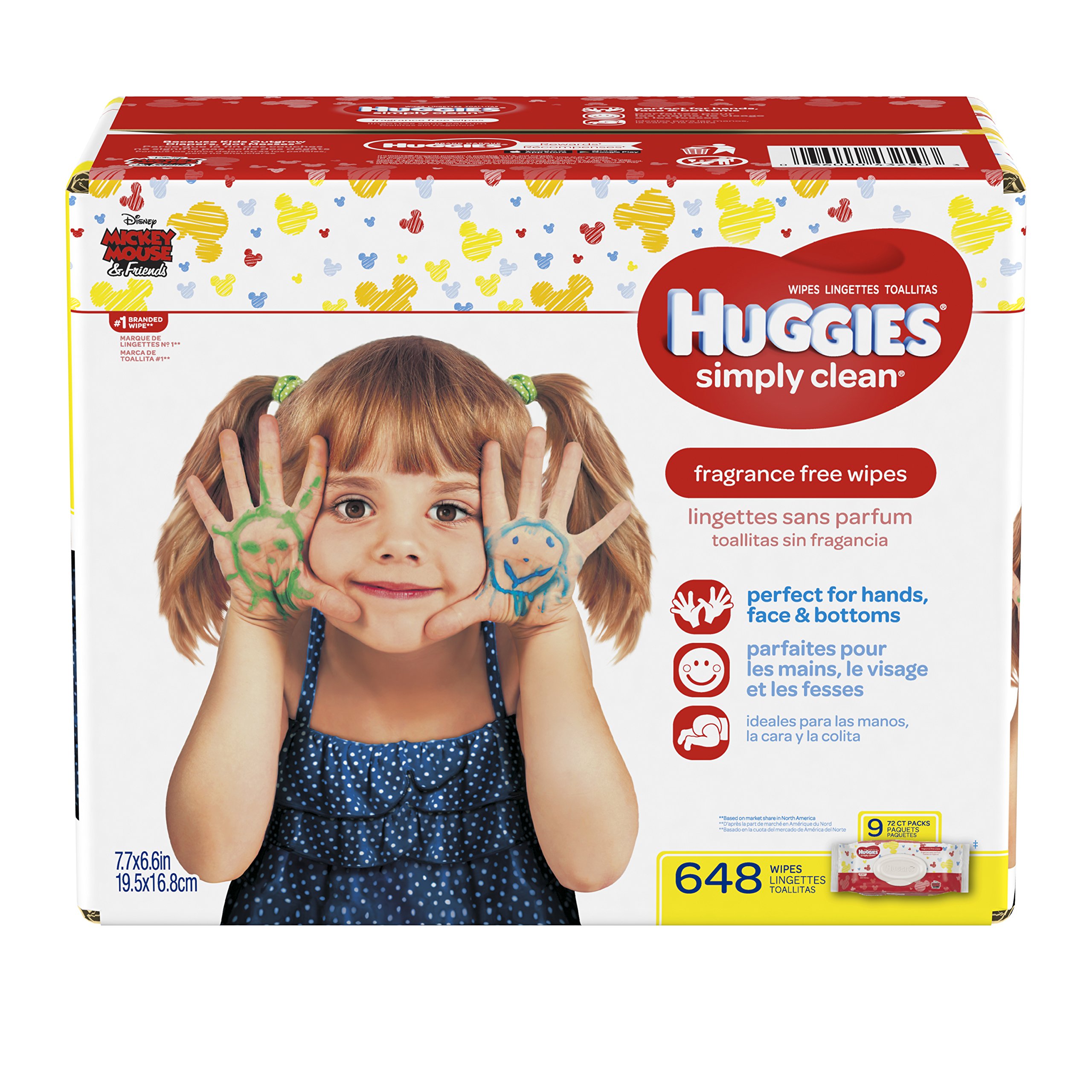 Huggies Simply Clean Baby Wipes, Unscented, Refill, 768 Ct
