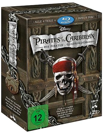 Pirates of the Caribbean 1-4 Collection - Die Piraten-Quadrologie Alemania Blu-ray: Amazon.es: Depp, Johnny, Depp, Johnny: Cine y Series TV