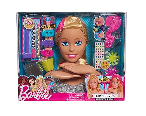 Just Play Barbie Deluxe Styling Head Blonde in Oman Whizz Makeup