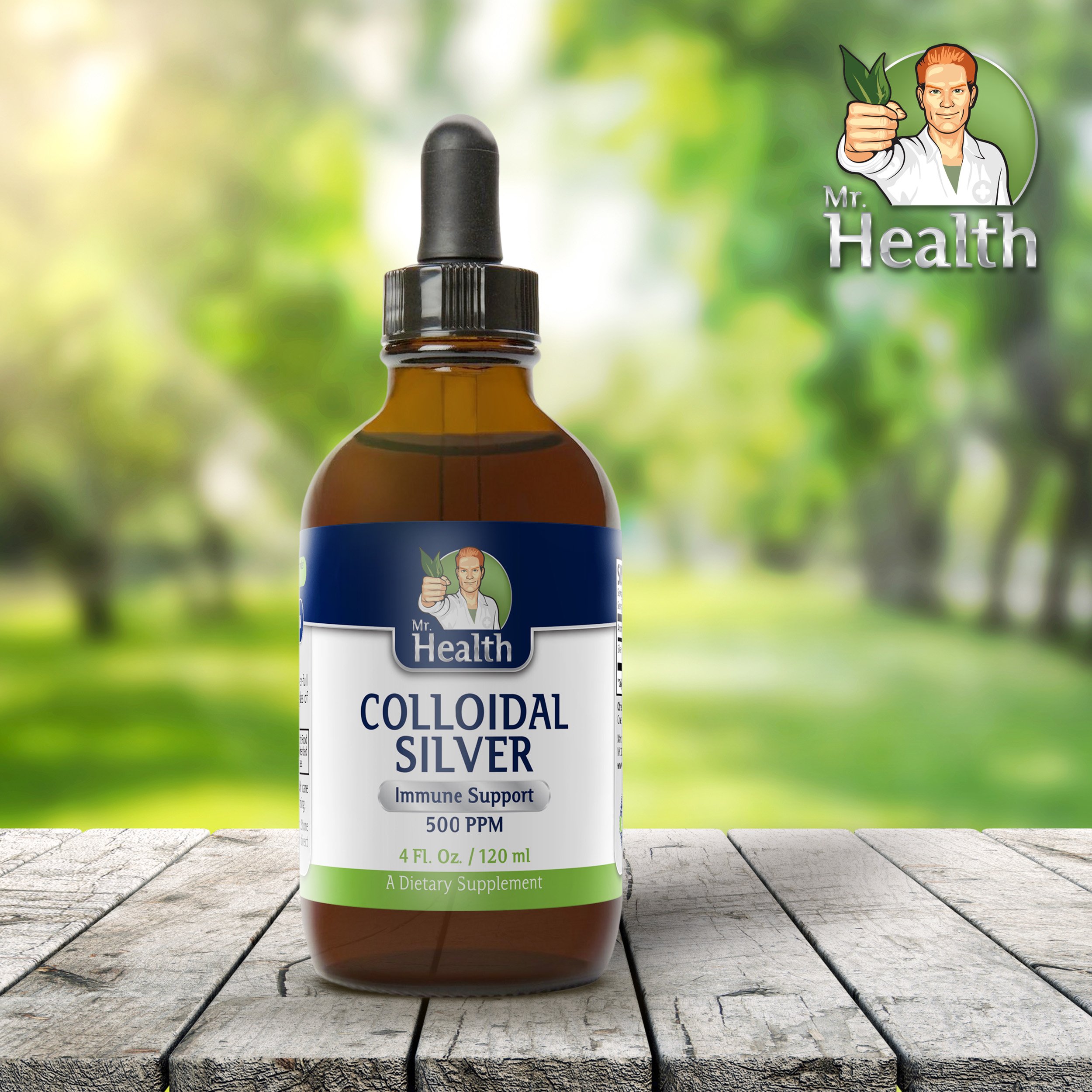 Mr. Health Colloidal Silver Dietary Mineral Supplement for Immune