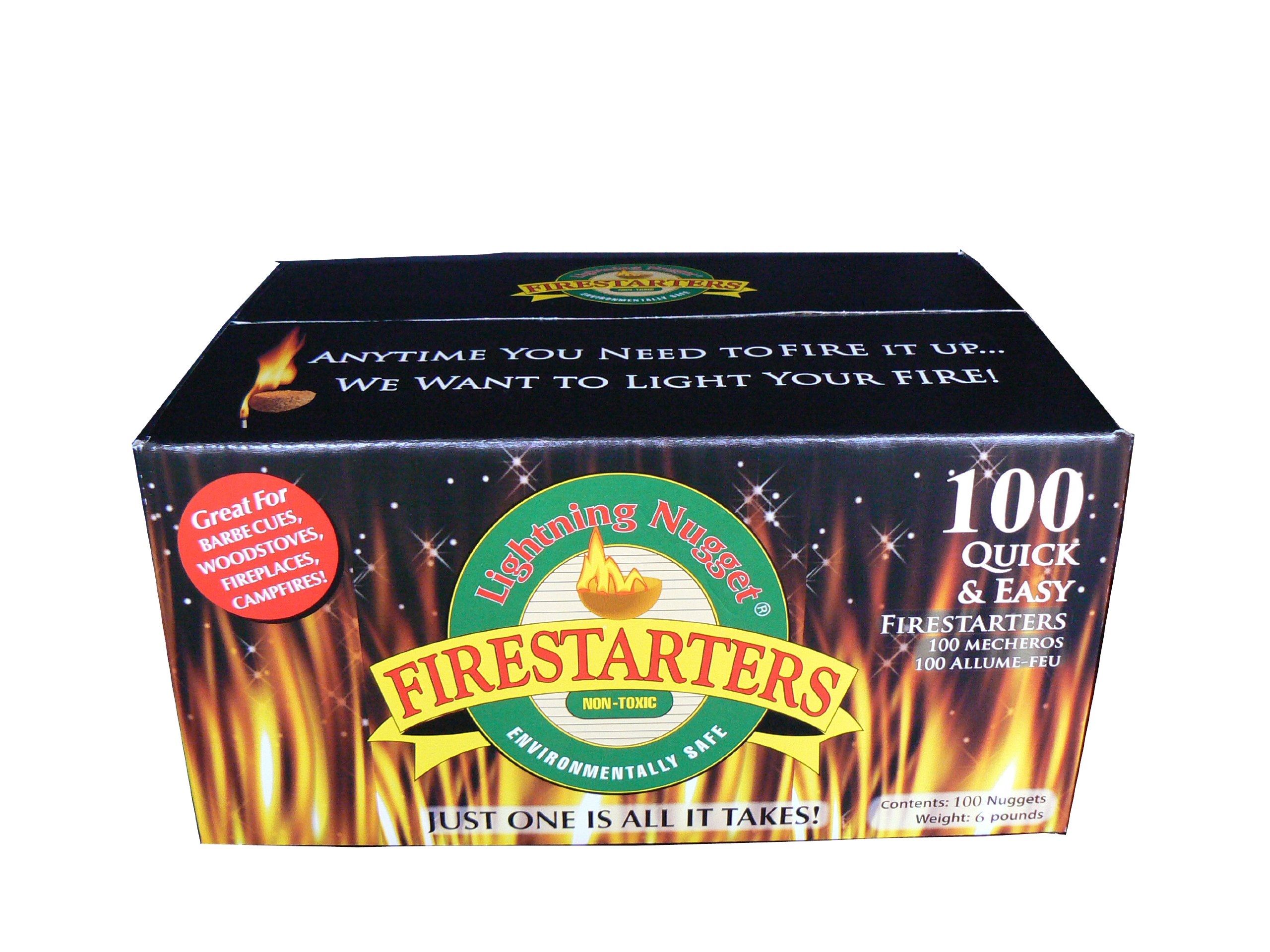 Lightning Nuggets N100Seb Firestarters Super Economy Box Of Fire-Starting Nug.. 11 91RrF4sVhrL