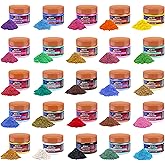 MTBJZJ Mica Powder for Resin, 25 Colors - 20g/Bottle of Epoxy Resin Color Pigment,for Candle Dye, Lip Gloss Pigment, Soap Making, Slime Colorant, Paint, Bath Bombs,Nail Polish and Eye Shadow