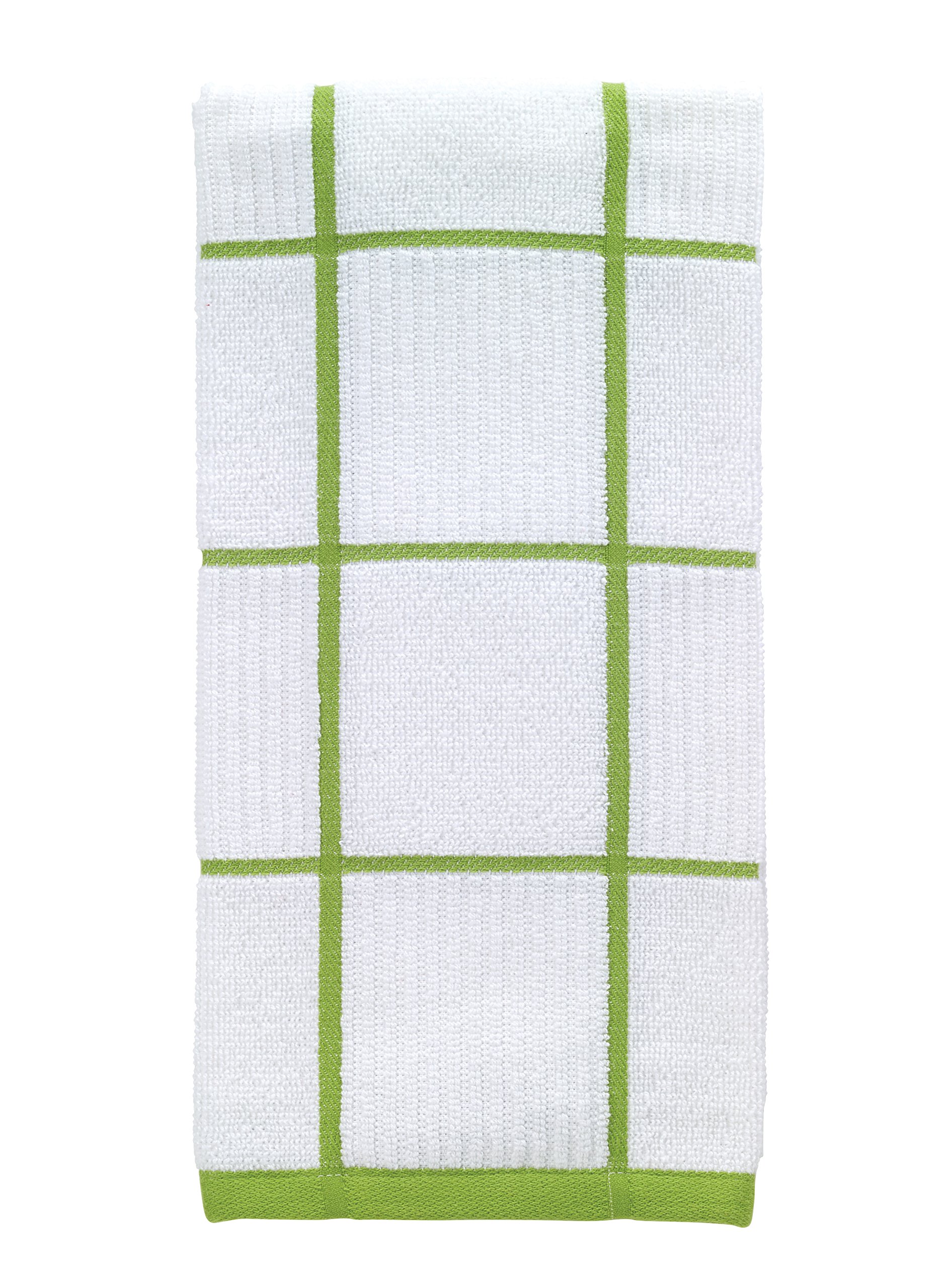 T-fal Textiles Cotton Dish Towel, Check - Single, Green