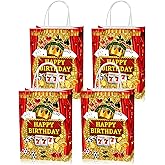 Roselush 16 Pcs Casino Birthday Goodie Bag,Casino Game Night Bday Gift Snacks Treat Candy Party Favors Bags for Las Vegas Poker Theme Birthday Party Decorations Supplies