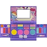 Townley Girl My Little Pony Hasbro Cosmetic Compact Set with Mirror 22 Lip glosses, 4 Body Shines, 6 Brushes Colorful Portabl