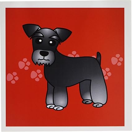 3drose Cute Schnauzer Rayé Manteau Sel Et Poivre Dessin