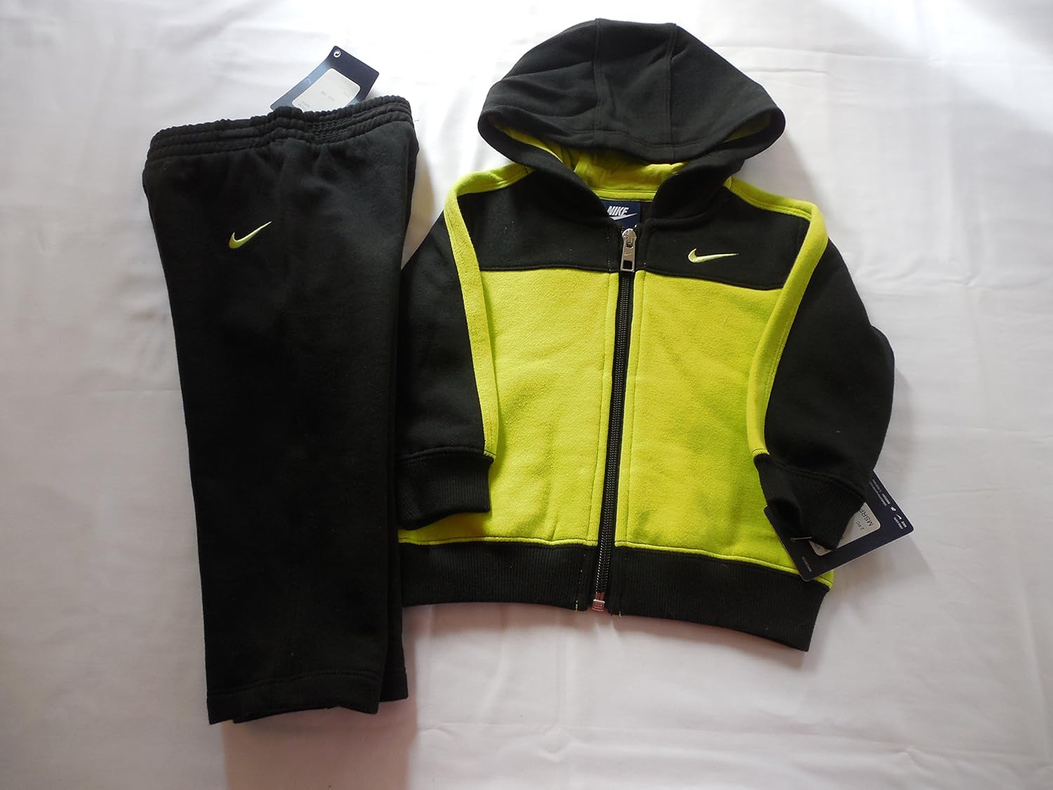 NIKE Baby Boy's 2Piece Sweatsuit Black/Neon Size 18 MO