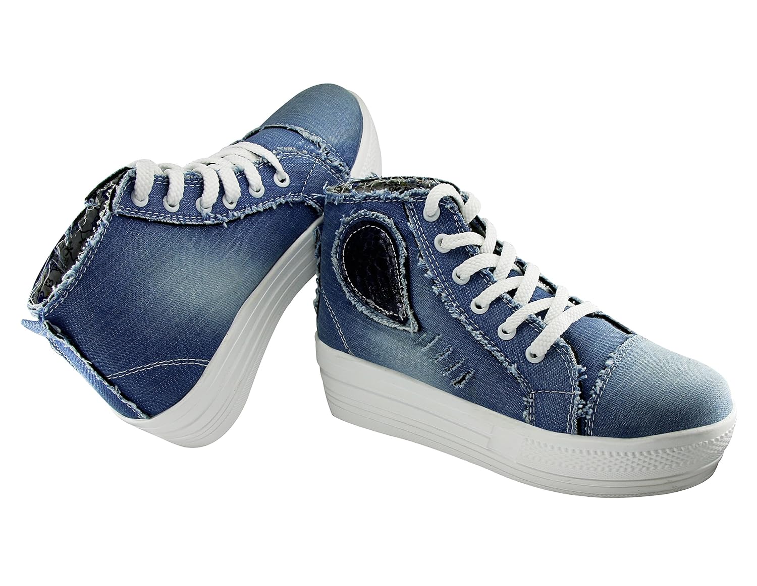 fashimo women denim casual boots