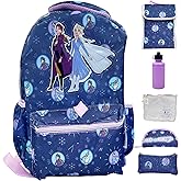 Disney Frozen Backpack for Girls 16 inch - 6 Piece Set, Frozen Bookbag with Lunch Box, Perfect for Back to School & Elementary Age Girls