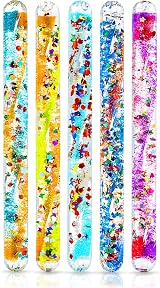 JFA Supplies Pack of 5 Spiral Glitter Wands 16 cm Assorted Colours Shapes view 2