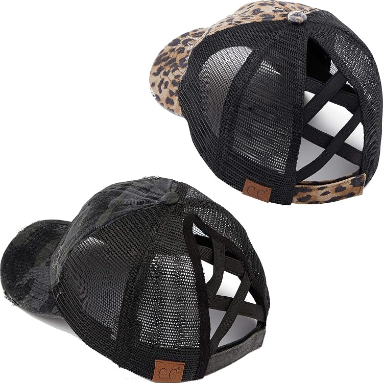 Amazon.com: Sparkly Sequin Leopard Print Baseball Cap for  display picture 2