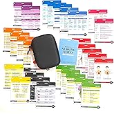 Nursing Notes 60 High Yield Pocket Nursing Reference Cards, Durable Plastic (3.5" x 5") - MedSurg, ICU/Critical Care, Pharmacology, OB/Peds - Waterproof Full Color Reference Book for Nurses, CNA